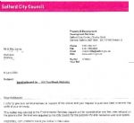 Salford Council Letter